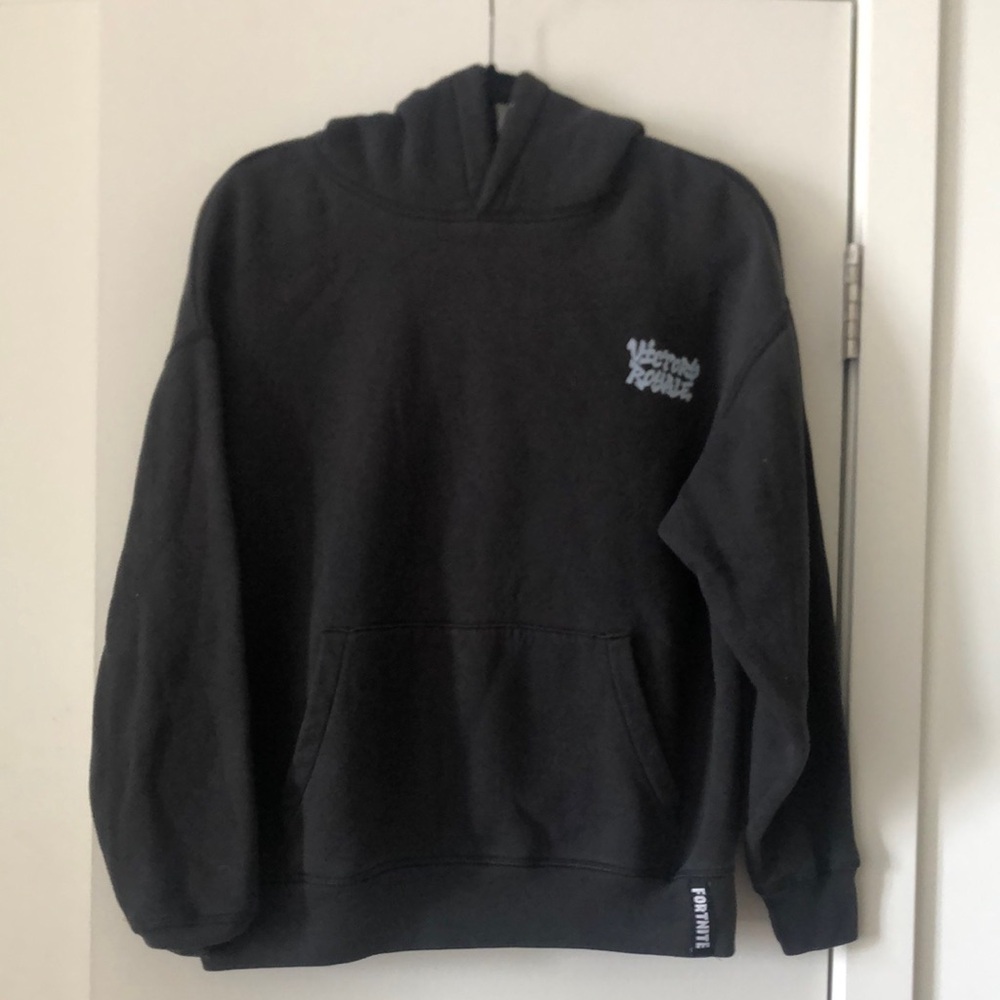 Black Pullover Hoodie with Logo
